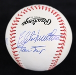 1989-94 Hank Aaron, Reggie Jackson, Willie Mays & more Multi Signed HR Slugger Baseball (JSA) 