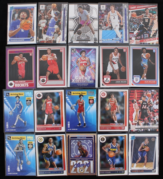 2021-23 NBA Rookie Cards w/ Bones Hyland, Isaiah Jackson, Jalen Johnson & more (Lot of 20)