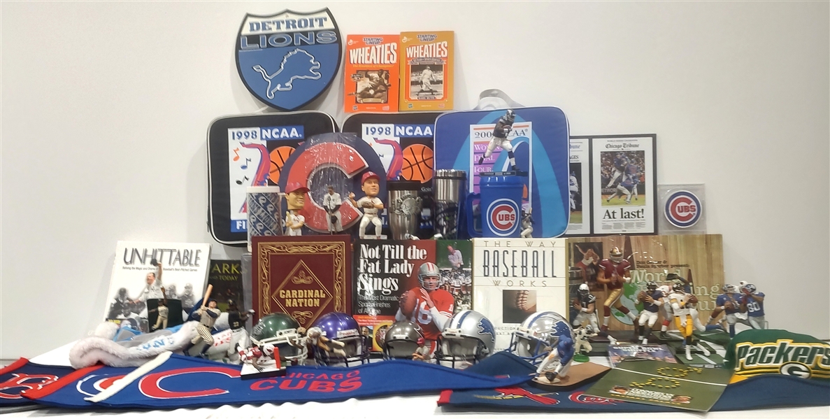 1990s Football and Baseball Memorabilia (Lot of 50+)