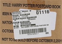 2001 Harry Potter Postcard Books Opened 14x9x10 Case 