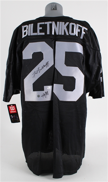 2000s Fred Biletnikoff Oakland Raiders Signed Jersey (JSA)