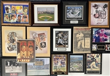 1980s-2000s Baseball Collection w/ Plaques, Framed Photos, Mini Bats & more (Lot of 50+)
