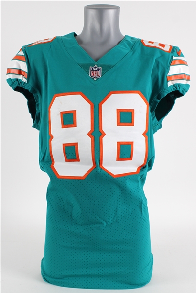 2017 Leonte Carroo Miami Dolphins Signed Game Worn Home Jersey (MEARS LOA)