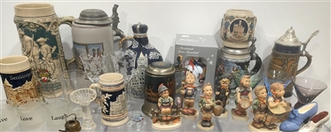 1960s-90s Hummel Figures, Glassware, Stein Collection (Lot of 90+)