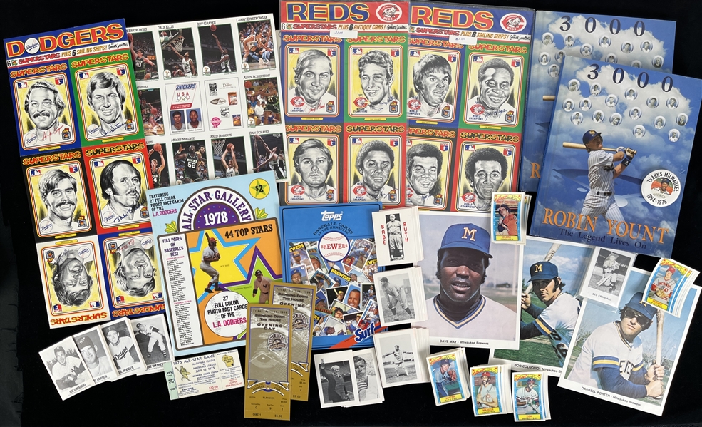 1970s-90s Milwaukee Braves / Brewers & Milwaukee Bucks Memorabilia (Lot of 80+)