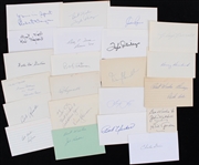 1950s-60s Milwaukee Braves Signed Index Cards (Lot of 50)