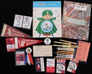 1950s Milwaukee Braves Yearbooks, Ticket Stubs and more (Lot of 50+) 