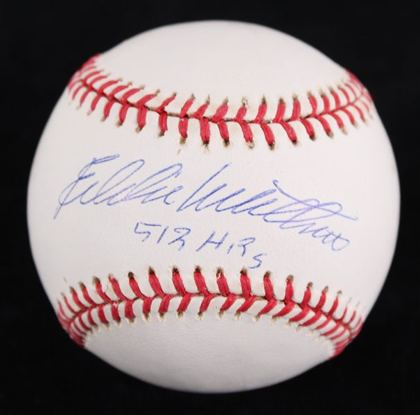 1994-99 Eddie Mathews Milwaukee Braves Signed ONL Coleman Baseball (JSA) 