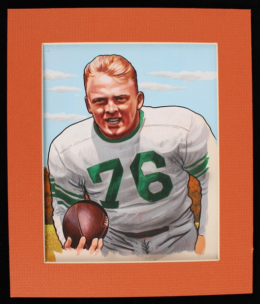 1950 Bowman Bucko Kilroy  7.5"x 8.5" Original Bowman Card Art - Unpublished Card