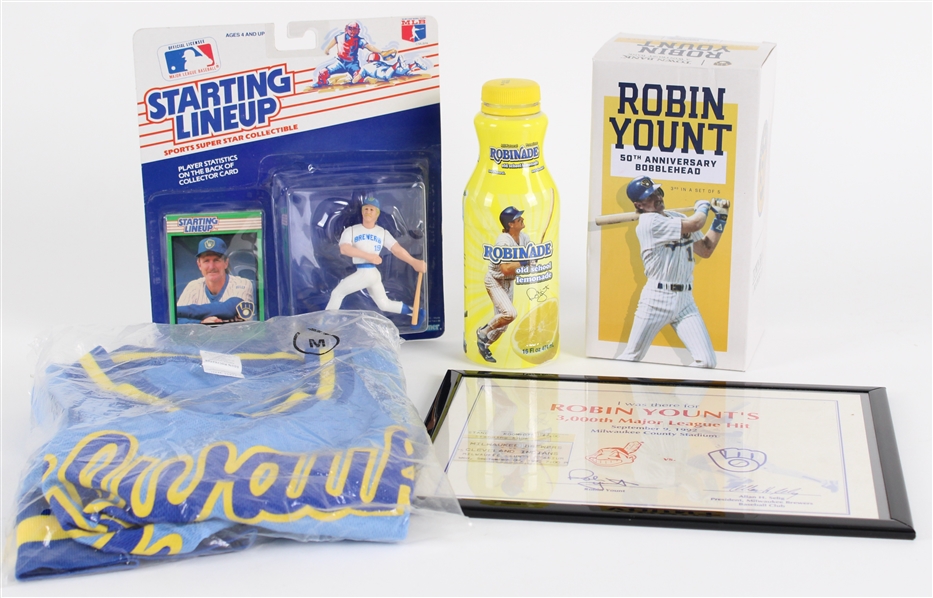 1980s-2020s Robin Yount Milwaukee Brewers Collection (Lot of 5)
