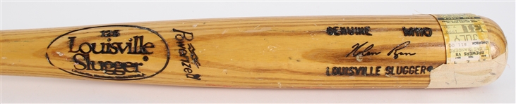 1986-88 Nolan Ryan Houston Astros Louisville Slugger Professional Model Bat w/ Ticket Stub Provenance (MEARS LOA)