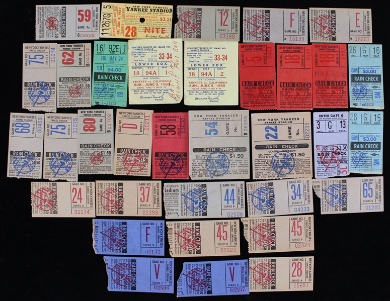 1950s-2000s New York Yankees Full Tickets and Ticket Stubs (Lot of 350+)