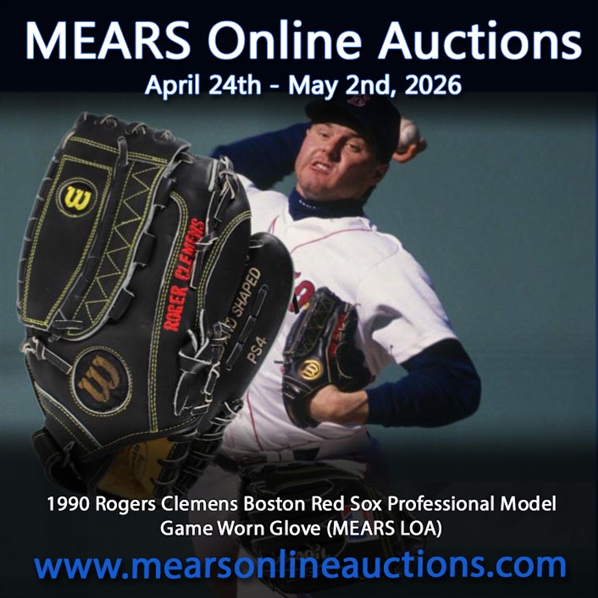 1990 Rogers Clemens Boston Red Sox Professional Model Game Worn Glove (MEARS LOA)