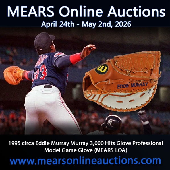 1995 circa Eddie Murray 3,000 Hits Glove Professional Model Game Glove (MEARS LOA)