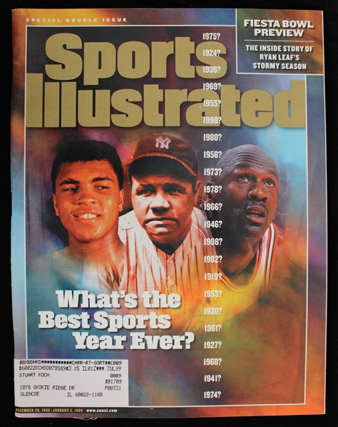 1999 Ali, Ruth, Jordan "Best Sports Year Ever?" Sports Illustrated 
