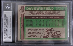 1976 Dave Winfield San Diego Padres #160 Topps Slabbed Card (Beckett 5.5 EXCELLENT+) 