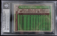 1976 Willie Stargell Pittsburgh Pirates #270 Topps Slabbed Card (Beckett 6 EX-MT) 
