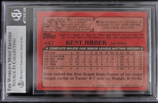1982 Kent Hrbek MN Twins #44T Topps Slabbed Card (Beckett 8 NM-MT)