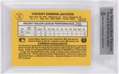 1987 Bo Jackson Kansas City Royals #35 Donruss Slabbed Card (Beckett 5.5 EXCELLENT+) 