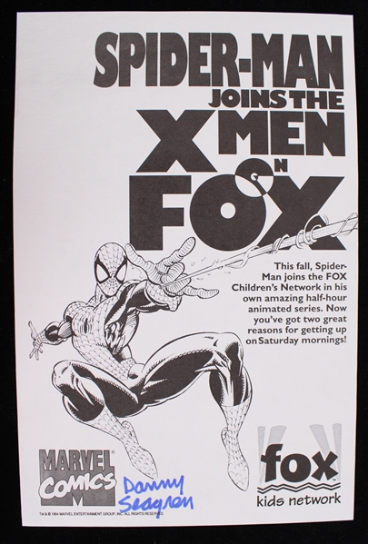 1974-77 Danny Seagren Signed 6.5"x10" Spiderman Joins X-Men Print (JSA)