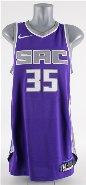 2020-21 Marvin Bagley III Sacramento Kings Game Worn Icon Edition Jersey (MEARS LOA)
