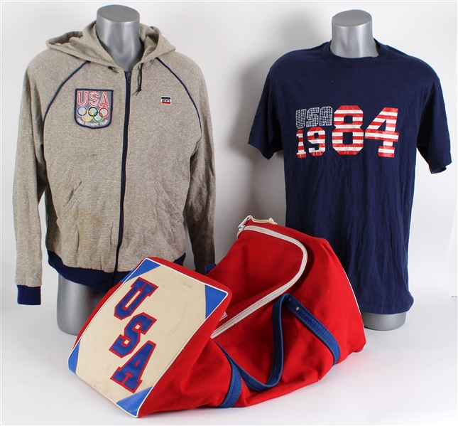 1980-84 USA Olympic Team T-Shirt, Hoodie & Equipment Bag (Lot of 3)