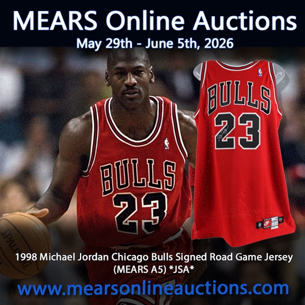1998 Michael Jordan Chicago Bulls Signed Road Game Jersey (MEARS A5) *JSA*