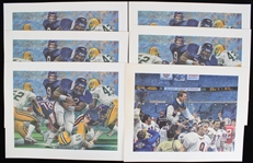 1996 Green Bay Packers & Chicago Bears 16"x20" Prints (Lot of 8)