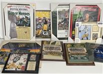 1960s-90s Green Bay Packers Framed Prints and Plaques (Lot of 30+)