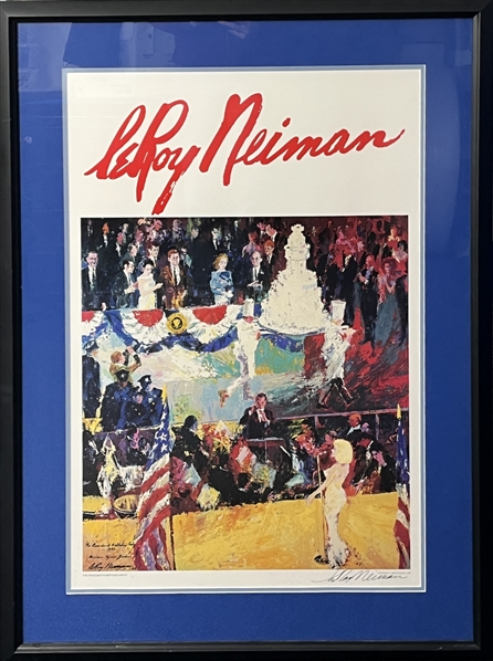 1989 LeRoy Neiman Signed Presidents Birthday Party 30"x42" Framed Print (JSA) 