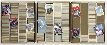 1980s-90s Baseball and Football Trading Card Collection (Lot of 90 Boxes)