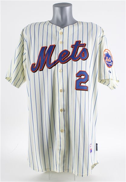 2010 Frank Catalanotto New York Mets Jersey Home Jersey (MEARS LOA)