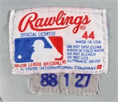 1988 Bob McClure New York Mets Signed Game Worn Road Jersey (JSA)(MEARS LOA)