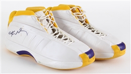 2002 Kobe Bryant Los Angeles Lakers Game Worn Shoes (MEARS LOA / Attributed to 5/5/2002 Playoff Game) 