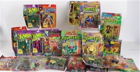 1988 X-Men & Teenage Mutant Ninja Turtles Figures (Lot of 27) 