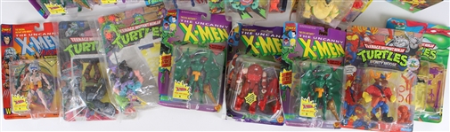 1988 X-Men & Teenage Mutant Ninja Turtles Figures (Lot of 27) 