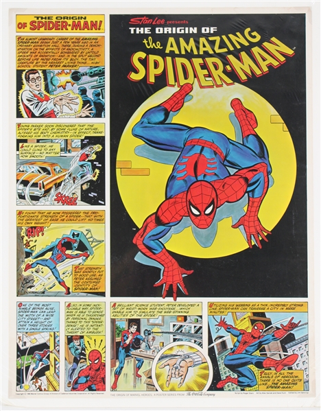 1980 The Amazing Spider-Man Stan Lee 22"x28" Coca-Cola Company Poster  