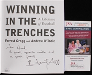 2009 Forrest Gregg Packers Signed Winning in the Trenches Book (Bud Lea Collection) *JSA* 