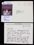 1983 Pete Rozelle NFL Commissioner Signed 5"x7" Note (Bud Lea Collection) *JSA* 