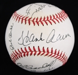 2000-14 Hank Aaron, Andy Pafko Milwaukee Braves HOFs & Greats Multi Signed Baseball (Bud Lea Collection) *JSA Full Letter* 