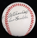 2000-14 Hank Aaron, Andy Pafko Milwaukee Braves HOFs & Greats Multi Signed Baseball (Bud Lea Collection) *JSA Full Letter* 