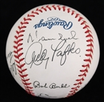 2000-14 Hank Aaron, Andy Pafko Milwaukee Braves HOFs & Greats Multi Signed Baseball (Bud Lea Collection) *JSA Full Letter* 