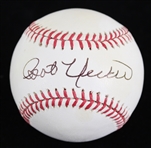 2000-14 Bob Uecker Milwaukee Brewers Signed Selig Baseball (Bud Lea Collection) *JSA Full Letter* 