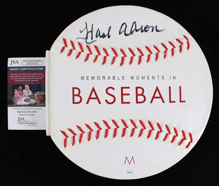 2007 Hank Aaron Milwaukee Braves Signed Memorable Moments in Baseball Book (Bud Lea Collection)*JSA* 