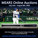 2025 Shohei Ohtani Los Angeles Dodgers Chandler Game Used Bat (MEARS A8)