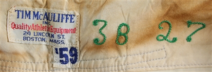 1959 Joe Dugan Boston Red Sox Road Uniform Worn During Old Timers Day w/ Family Provenance (MEARS A10)