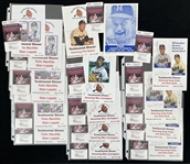 2002-2013 Hank Aaron, Lou Burdette & more Milwaukee Braves Signed Dinner Programs (Bud Lea Collection)(Lot of 34) *JSA* 