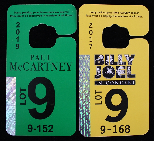 2017-19 Paul McCartney & Billy Joel Concert Parking Passes (Lot of 2)