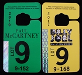 2017-19 Paul McCartney & Billy Joel Concert Parking Passes (Lot of 2)