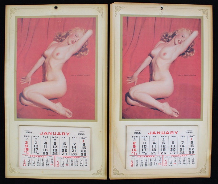 1955 Marilyn Monroe Iconic Playboy Image Calendars (Lot of 2)